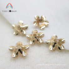 Y0121 Copper Jewelry Accessories Gold Flower Torus Flower Hat Bead Caps